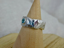 Load image into Gallery viewer, Chunky Geometric Topaz Sterling Silver Ring