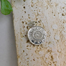 Load image into Gallery viewer, Wax Stamped Coin Sterling Silver Pendant