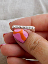 Load image into Gallery viewer, Rectangle Dot Statment Sterling Silver Ring