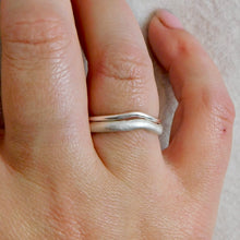 Load image into Gallery viewer, Organically Shaped Double Sterling Silver Ring Set