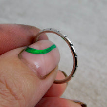 Load image into Gallery viewer, Made To Order Stripe Stamped Sterling Silver Stacking Ring