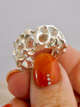 Load image into Gallery viewer, Sculptural Sea Sponge Sterling Silver Ring