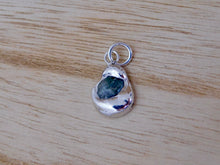 Load image into Gallery viewer, Green Raw Sapphire Sterling Silver Blob Charm