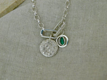 Load image into Gallery viewer, Green Tourmaline Sterling Silver Charm