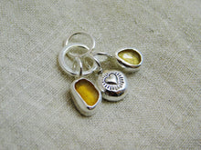 Load image into Gallery viewer, Yellow Sea Glass and Tourmaline Sterling Silver Pendant