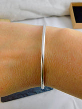 Load image into Gallery viewer, Chunky Kyanite Charm Sterling Silver Bangle