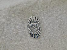 Load image into Gallery viewer, Evil Eye Heart Sterling Silver Charm