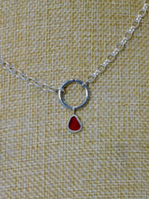 Load image into Gallery viewer, Red Sea Glass Sterling Silver Charm