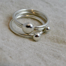 Load image into Gallery viewer, Made To Order Medium Pebble Sterling Silver Stacking Ring