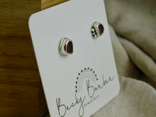 Load image into Gallery viewer, Mauve Purple Sea Glass Sterling Silver Studs