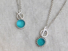 Load image into Gallery viewer, Made to Order Sea Glass Toggle Sterling Silver Necklace