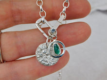 Load image into Gallery viewer, Green Tourmaline Sterling Silver Charm