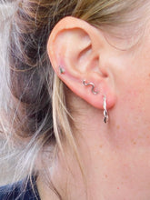 Load image into Gallery viewer, Twisted Wire Sterling Silver Hoop Studs