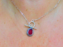 Load image into Gallery viewer, Made to Order Sea Glass Toggle Sterling Silver Necklace