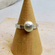 Load image into Gallery viewer, Made To Order Brushed Pebble Sterling Silver Stacking Ring