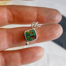 Load image into Gallery viewer, Square Turquoise Sterling Silver Pendant