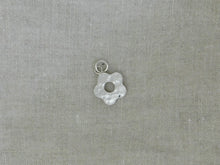 Load image into Gallery viewer, Hammered Flower Sterling Silver Charm