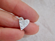 Load image into Gallery viewer, Hammered Heart Sterling Silver Charm