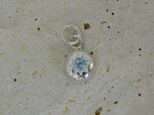 Load image into Gallery viewer, Topaz Stamped Pebble Sterling Silver Charm