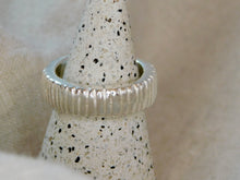 Load image into Gallery viewer, Chunky Striped Sterling Silver Ring