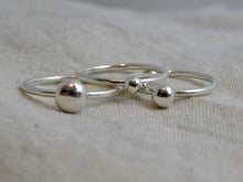 Load image into Gallery viewer, Made To Order Large Pebble Sterling Silver Stacking Ring