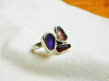 Load image into Gallery viewer, Made To Order Triple Sea Glass Sterling Silver Cuff Ring