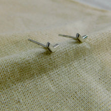 Load image into Gallery viewer, Chevron Shaped Sterling Silver Studs