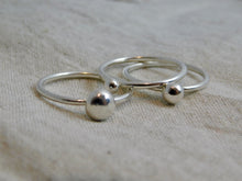 Load image into Gallery viewer, Made To Order Medium Pebble Sterling Silver Stacking Ring