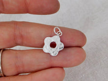 Load image into Gallery viewer, Hammered Flower Sterling Silver Charm