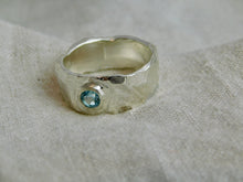 Load image into Gallery viewer, Chunky Geometric Topaz Sterling Silver Ring