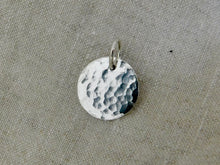 Load image into Gallery viewer, Hammered Disc Sterling Silver Charm