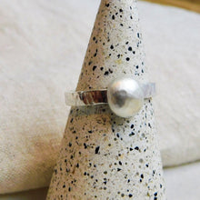 Load image into Gallery viewer, Made To Order Brushed Pebble Sterling Silver Stacking Ring
