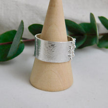 Load image into Gallery viewer, Made to Order Reticulated Loads Of Sea Foam Cuff Sterling Silver Ring