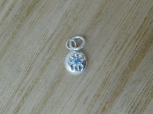 Load image into Gallery viewer, Topaz Stamped Pebble Sterling Silver Charm