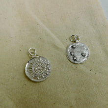 Load image into Gallery viewer, Wax Stamped Coin Sterling Silver Pendant