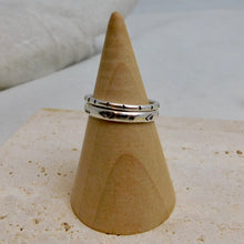 Load image into Gallery viewer, Made To Order Stripe Stamped Sterling Silver Stacking Ring