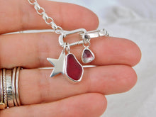 Load image into Gallery viewer, Sterling Silver Interlocking Rectangle Charm Keeper Necklace