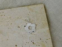 Load image into Gallery viewer, Hammered Flower Sterling Silver Charm