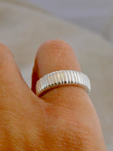 Load image into Gallery viewer, Chunky Striped Sterling Silver Ring