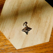 Load image into Gallery viewer, Four Point Star Sterling Silver and Rose Gold Charm