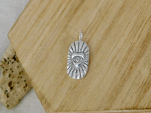 Load image into Gallery viewer, Evil Eye Heart Sterling Silver Charm