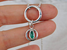 Load image into Gallery viewer, Green Tourmaline Sterling Silver Charm