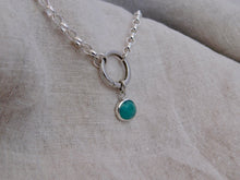 Load image into Gallery viewer, Emerald Sterling Silver Charm