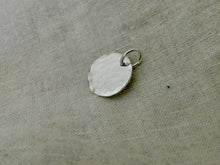 Load image into Gallery viewer, Hammered Disc Sterling Silver Charm
