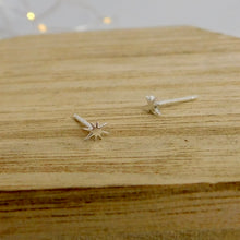 Load image into Gallery viewer, Tiny North Star Sterling Silver Studs