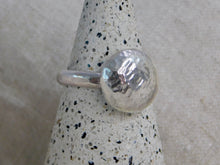 Load image into Gallery viewer, Large hammered pebbled stacking ring