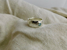 Load image into Gallery viewer, Chunky Geometric Topaz Sterling Silver Ring