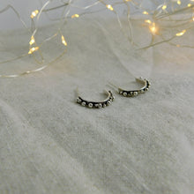 Load image into Gallery viewer, Seafoam Sterling Silver Open Hoop Studs