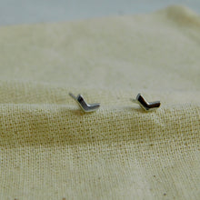 Load image into Gallery viewer, Chevron Shaped Sterling Silver Studs