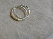Load image into Gallery viewer, Organically Shaped Double Sterling Silver Ring Set